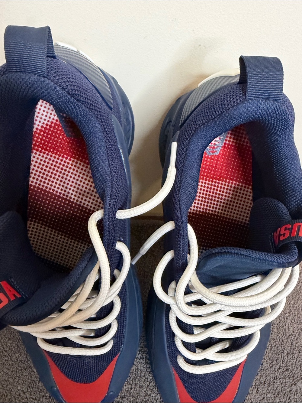 Men’s Adidas size 10 1/2 AE 1 low in “USA Night Indigo”. Excellent condition. - Picture 7 of 8